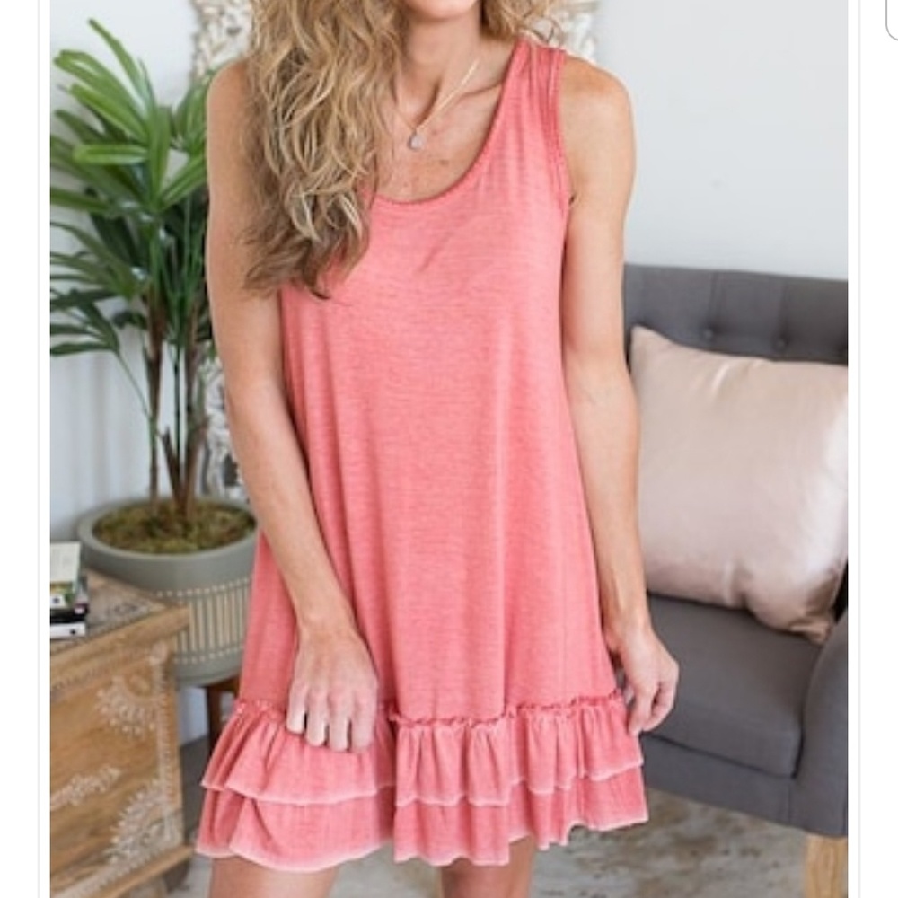 NWT ruffle hem swing dress